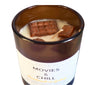 Caramel buttered popcorn scented candle close up