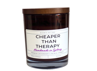Lavender candle scented with lavender florals