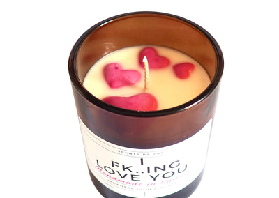 Valentine’s Day candle handmade Japanese honeysuckle